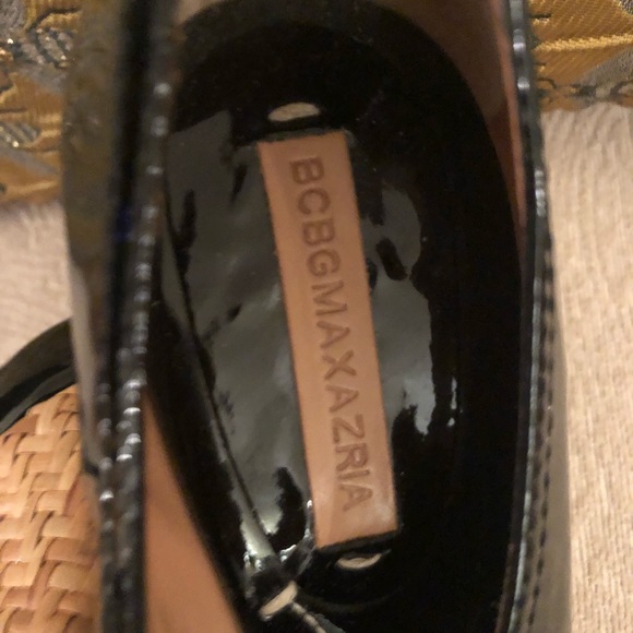 BCBG Patten leather open toe wedge sandal - Picture 8 of 8